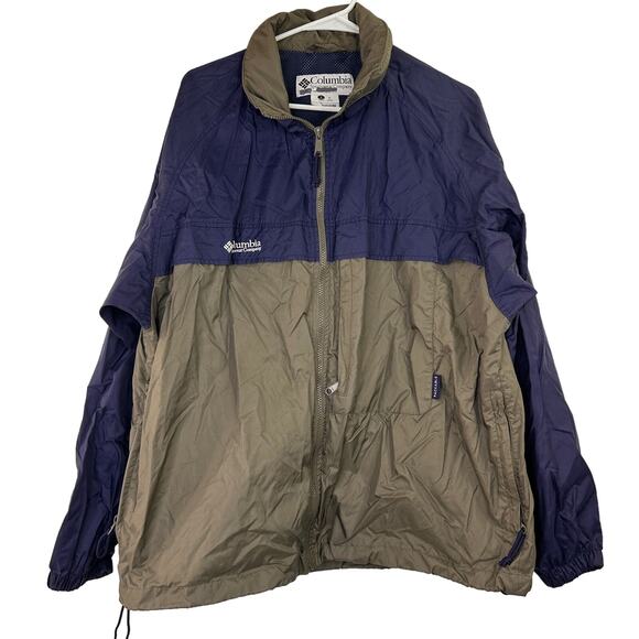 Columbia Men's Vintage Two Tone Zip Up Windbreaker Size Large - Picture 1 of 9
